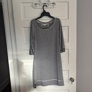 Simply Noelle Black and White Striped Dress